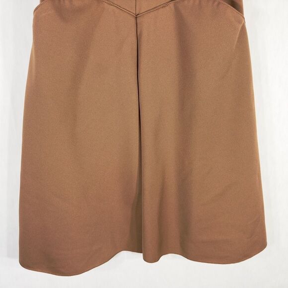Vintage Uniform Wrap Skirt Solid‎ Brown Deep Pockets Army Womens Soviet 1014 - Picture 4 of 10
